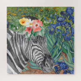 Irises en Fancy Zebra van Van Gogh Legpuzzel