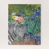 Irises en Fancy Zebra van Van Gogh Legpuzzel (Verticaal)