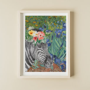 Irises en Fancy Zebra van Van Gogh Poster