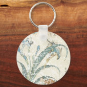 Irises en Kingfisher Sleutelhanger (Voorkant)