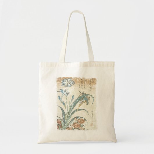 Irises en Kingfisher Tote Bag (Voorkant)