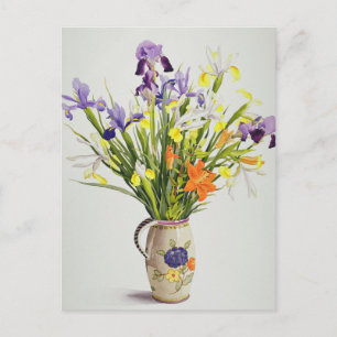 Irises en Lilies in een Nederlandse Jug Briefkaart