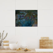 Irises en waterlilies poster (Keuken)