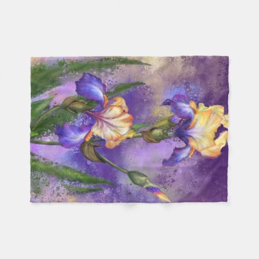 Irises Fleece Blanket (Voorkant (Horizontaal))