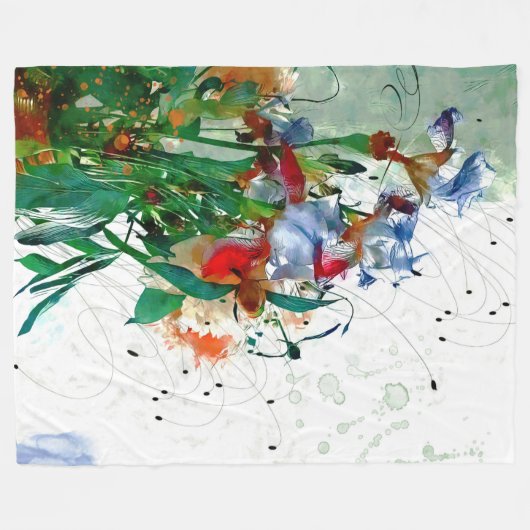 Irises Fleece Blanket (Voorkant (Horizontaal))