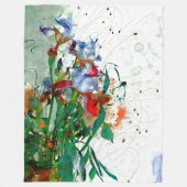 Irises Fleece Blanket Deken (Voorkant)
