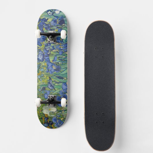 Irises, Floral Oil Painting, Vincent Van Gogh Persoonlijk Skateboard (Voorkant)