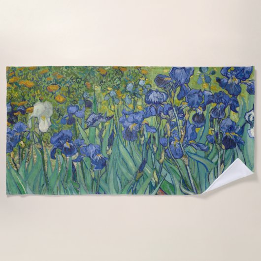 Irises, Floral Oil Painting, Vincent Van Gogh Strandlaken (Voorkant)