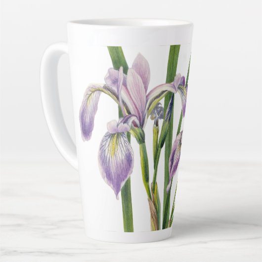 IRISES FLOWERS-ILLUSTRATIE LATTE MOK (Linkerhoek)