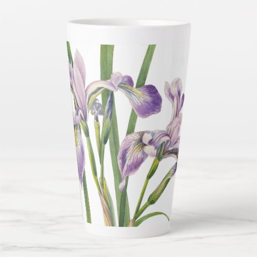 IRISES FLOWERS-ILLUSTRATIE LATTE MOK (Voorkant)