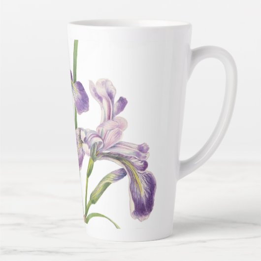 IRISES FLOWERS-ILLUSTRATIE LATTE MOK (Rechts)
