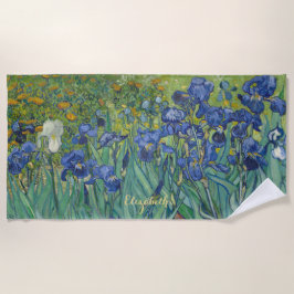Irises Flowers Natuur Vincent Van Gogh  Kunst Strandlaken