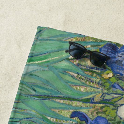 Irises Flowers Natuur Vincent Van Gogh  Kunst Strandlaken (In situ)