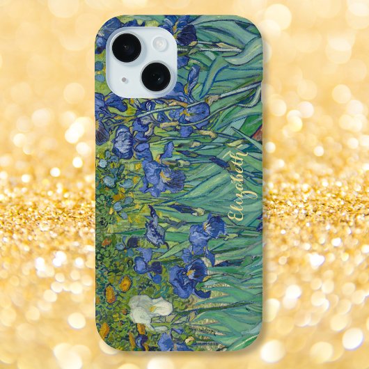 Irises Flowers Van Gogh Floral Art Monogrammed Case-Mate iPhone Case