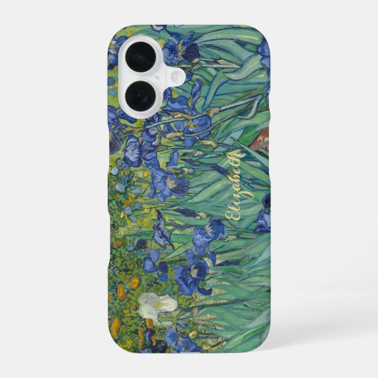 Irises Flowers Van Gogh Floral Art Monogrammed iPhone 16 Hoesje (Achterkant)