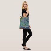 Irises Flowers Vincent Van Gogh Monogrammed Art Tote Bag (Op model)