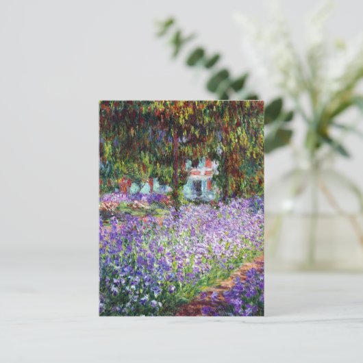 Irises in de tuin van Monet Briefkaart (Staand voorkant)