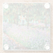 Irises in de tuin van Monet Glazen Onderzetter (Achterkant)