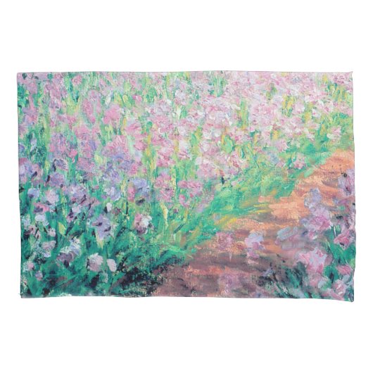 Irises in de tuin van Monet Kussensloop (Voorkant)