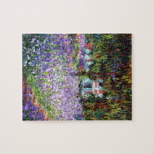 Irises in de tuin van Monet Legpuzzel (Horizontaal)