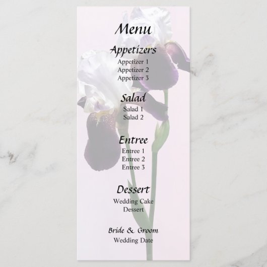 Irises in Love Menu (Voorkant)