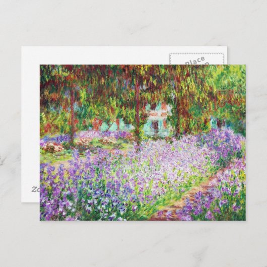 Irises in Monet's Garden Claude Monet Briefkaart (Voorkant / Achterkant)