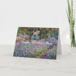 Irises in Monet's Garden Fine Art Moederdag Kaart