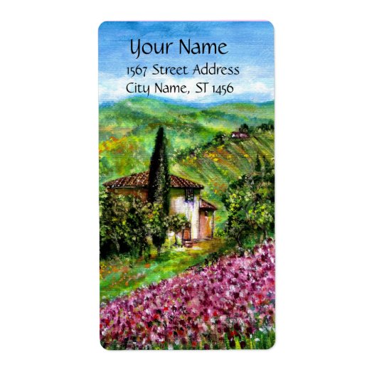 IRISES IN TUSCANY ETIKET (Voorkant)