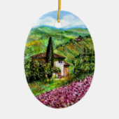 IRISES IN TUSCANY KERAMISCH ORNAMENT (Voorkant)