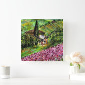 IRISES IN TUSCANY VIERKANTE KLOK (Huis)