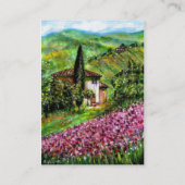 IRISES IN TUSCANY VISITEKAARTJE (Achterkant)