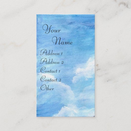 IRISES IN TUSCANY VISITEKAARTJE (Voorkant)