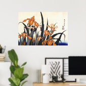 Irises, Katsushika Hokusai Poster (Thuiskantoor)