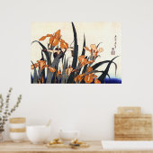 Irises, Katsushika Hokusai Poster (Keuken)