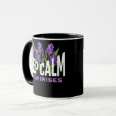 Irises Lover Keep Calm Grow Irises Garden Flower Mok (Voorkant links)