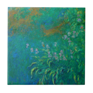 "IRISES" MONET FINE ART CERAMIC TEGEL TEGELTJE
