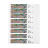 Irises Monet Garden Giverny bloemen Adreslabel Wikkel (Vel)