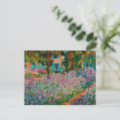 Irises Monet Garden Giverny bloemen Briefkaart (Staand voorkant)