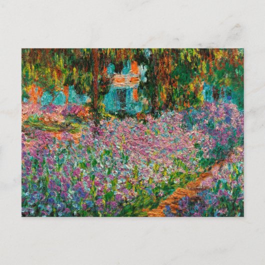 Irises Monet Garden Giverny bloemen Briefkaart (Voorkant)
