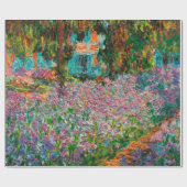 Irises Monet Garden Giverny bloemen Cadeaupapier (Vlak)