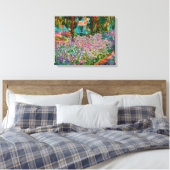 Irises Monet Garden Giverny bloemen Canvas Afdruk (Insitu (Slaapkamer))