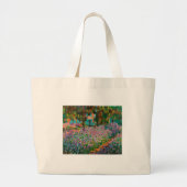 Irises Monet Garden Giverny bloemen Grote Tote Bag (Voorkant)