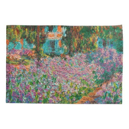 Irises Monet Garden Giverny bloemen Kussensloop (Achterkant)