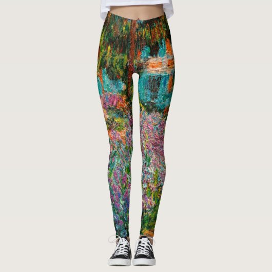 Irises Monet Garden Giverny bloemen Leggings (Voorkant)