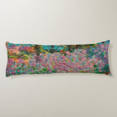 Irises Monet Garden Giverny bloemen Lichaamskussen (Achterkant)