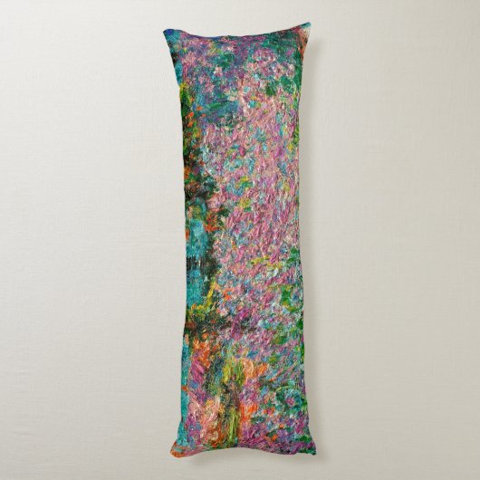 Irises Monet Garden Giverny bloemen Lichaamskussen (Achterkant (Verticaal))