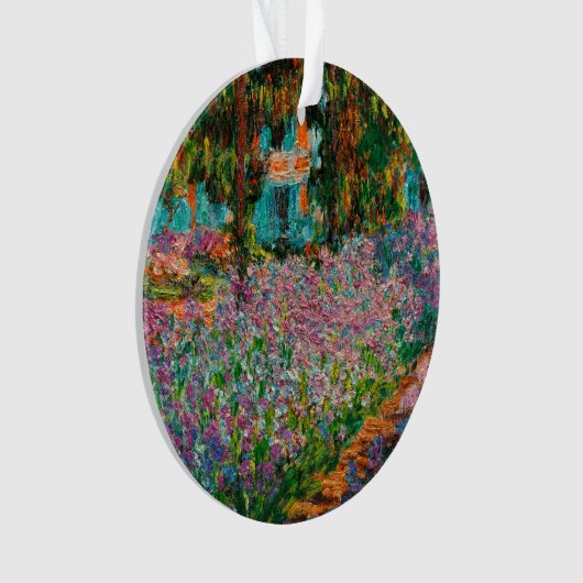 Irises Monet Garden Giverny bloemen Ornament (voorkant)
