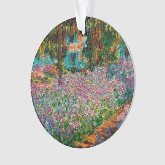 Irises Monet Garden Giverny bloemen Ornament (voorkant)