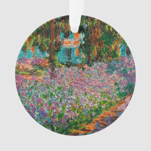 Irises Monet Garden Giverny bloemen Ornament (voorkant)