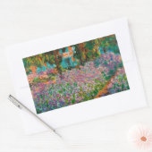 Irises Monet Garden Giverny bloemen Rechthoekige Sticker (Envelop)